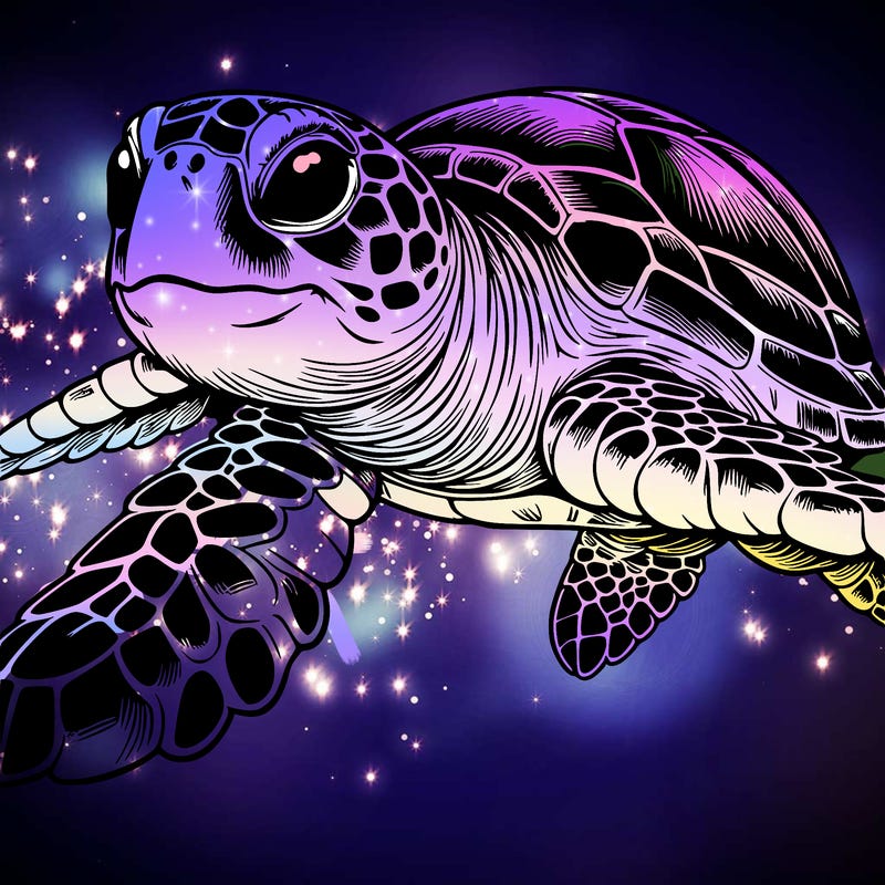 realistic sea turtle