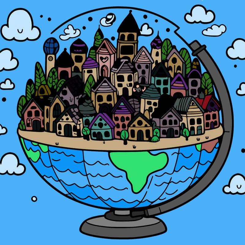 little globe full of a hole town
