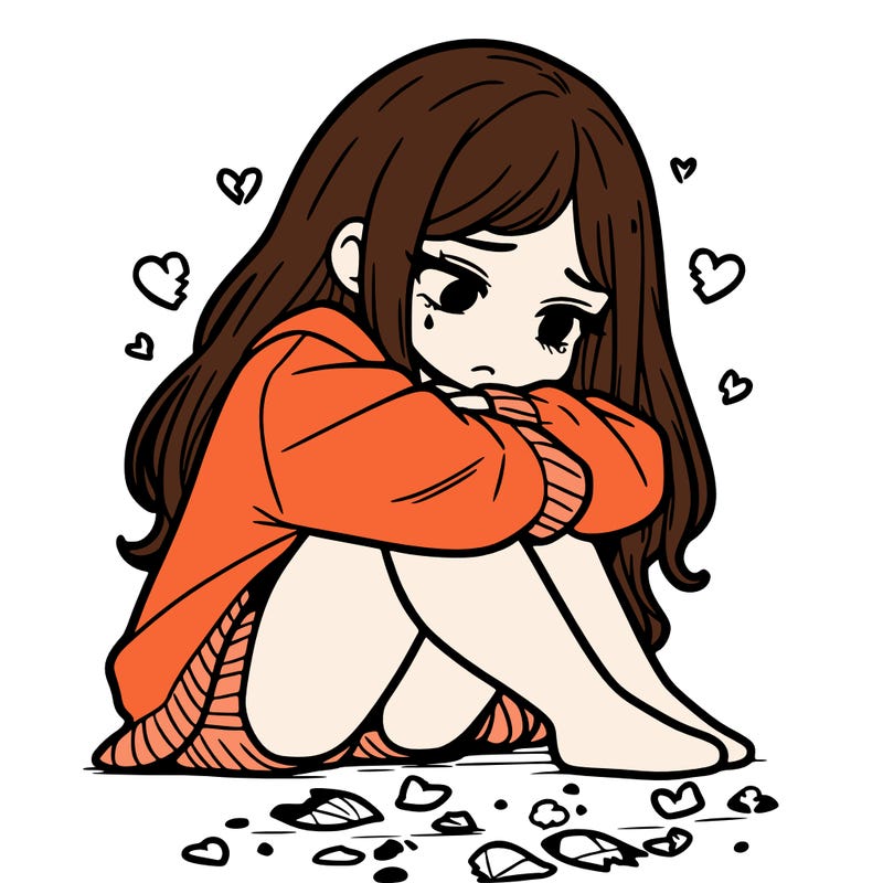 a girl after a breakup