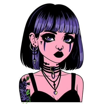 realistic goth girl