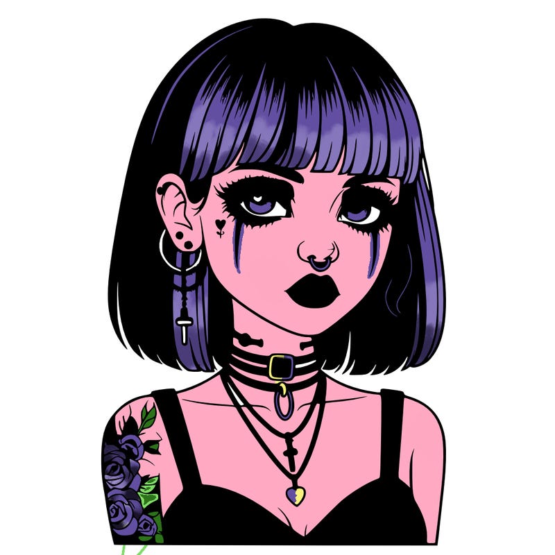 realistic goth girl
