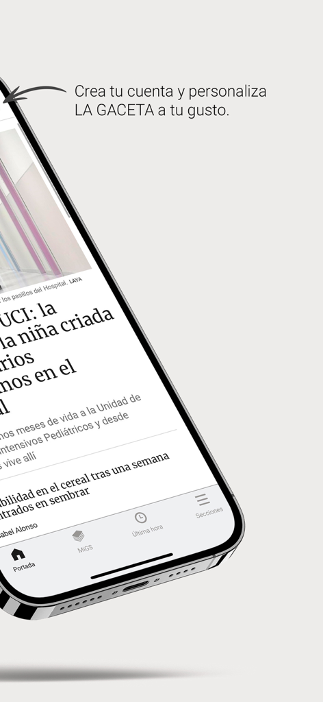 La Gaceta de Salamanca - La Gaceta de Salamanca mobile app news feed customization screen on iPhone