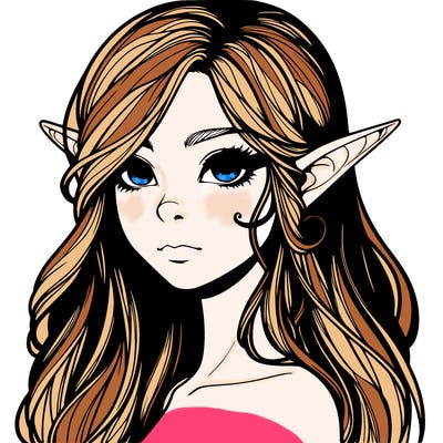 elf girl realistic dark fantasy