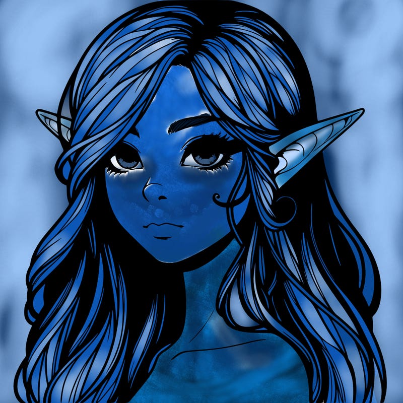 elf girl realistic dark fantasy