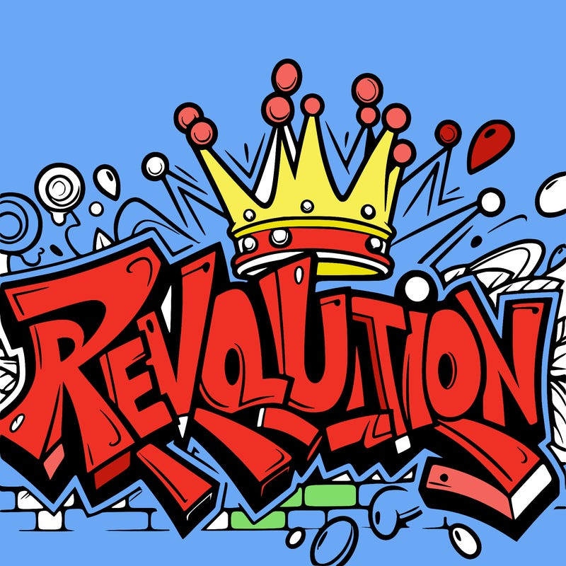 graffiti of the word: revolution