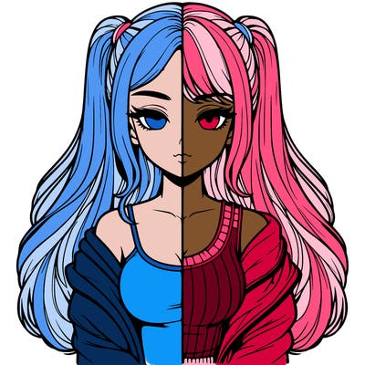 realistic girl split