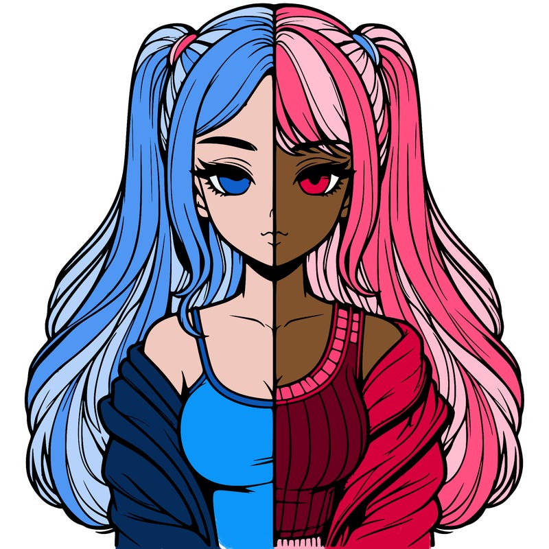 realistic girl split