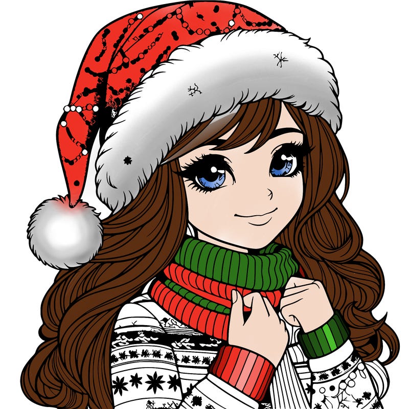 realistic christmas girl