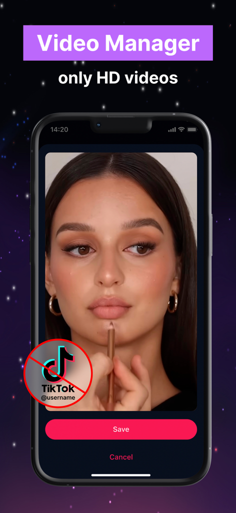 EasyTox app interface for downloading HD videos without watermarks.
