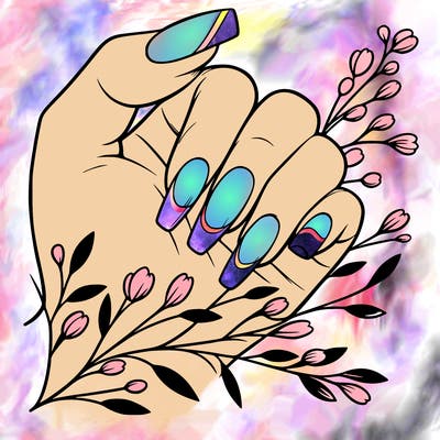 nails with french tip