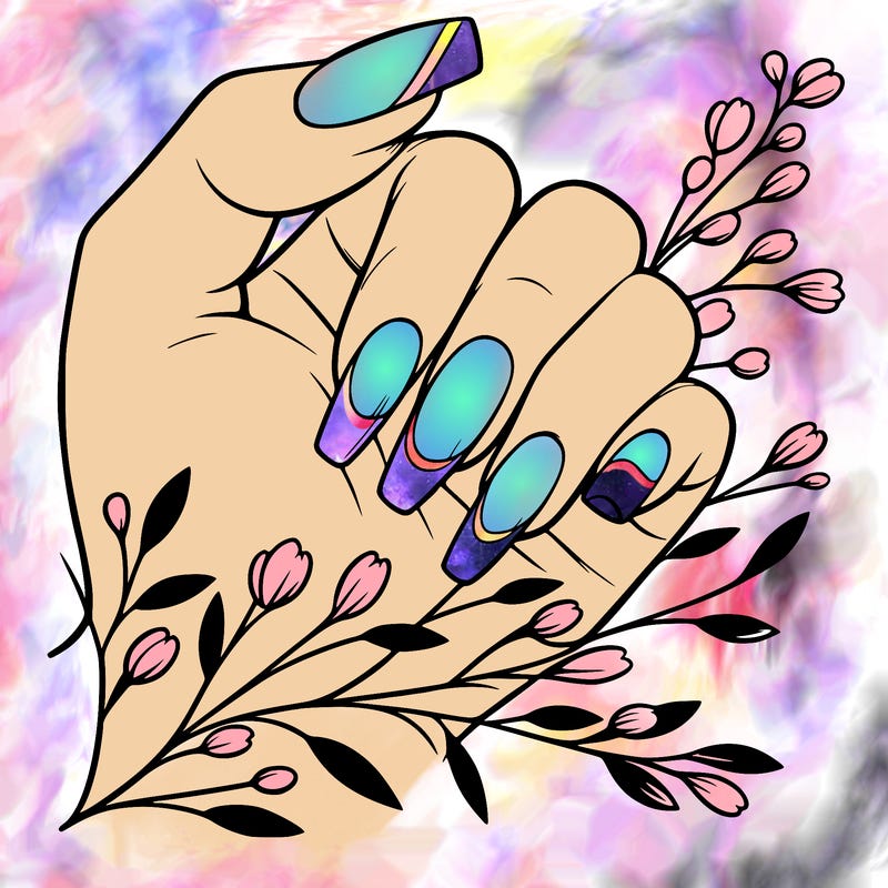 nails with french tip