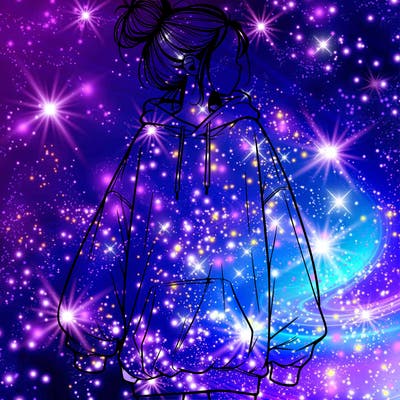 realistic girl with a oversized sweatshirt on and a bun