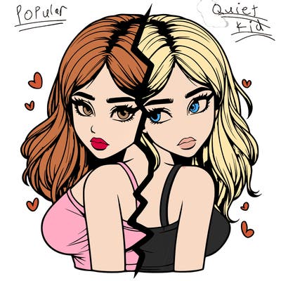 realistic girl split