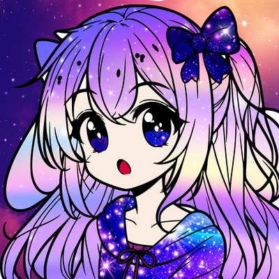 ℂ𝕦𝕥𝕖 𝕒𝕟𝕚𝕞𝕖 𝕘𝕚𝕣𝕝 𝕨𝕚𝕥𝕙 𝕝𝕠𝕟𝕘 𝕙𝕒𝕚𝕣