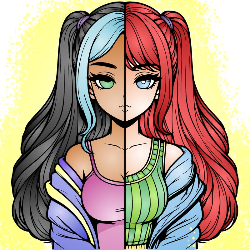 realistic girl split