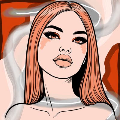 realistic woman with full lips