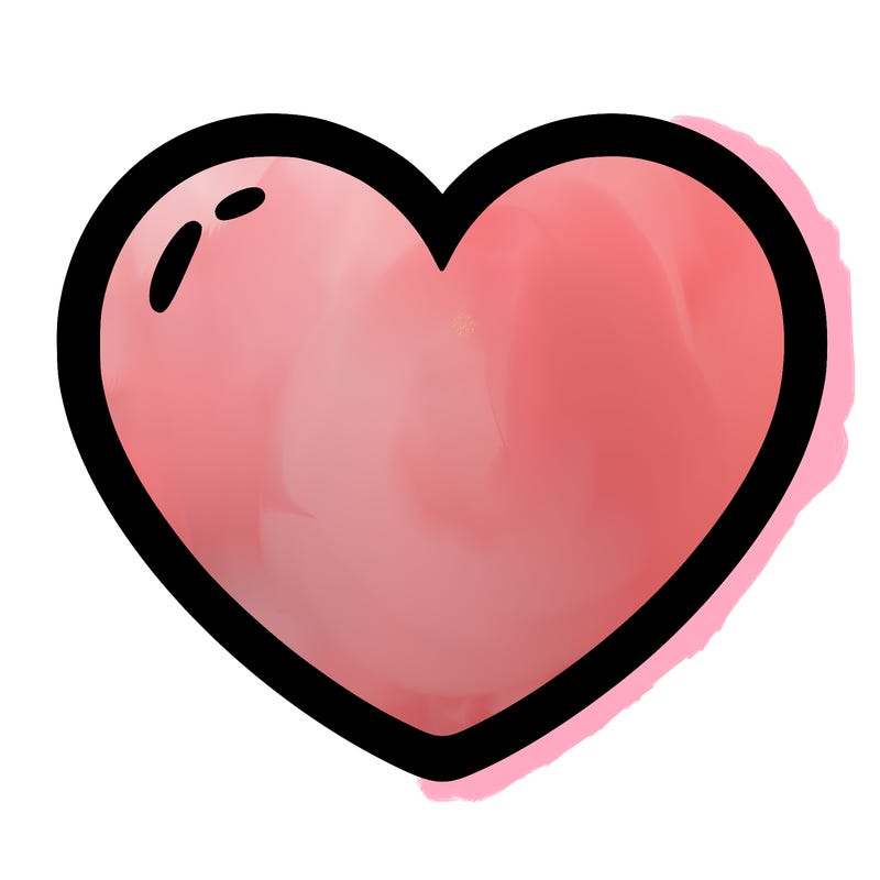 a blank heart