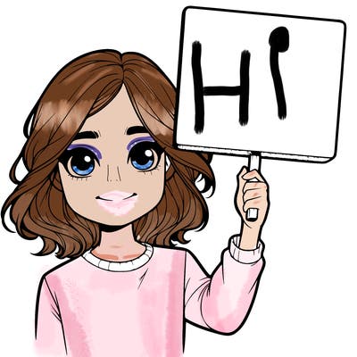 realistic girl holding up a sign