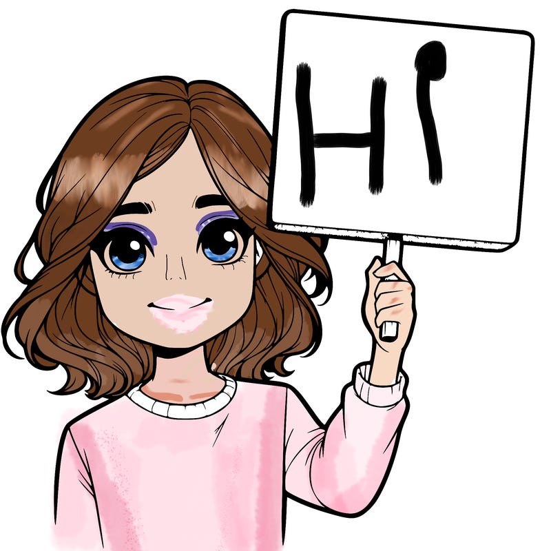 realistic girl holding up a sign