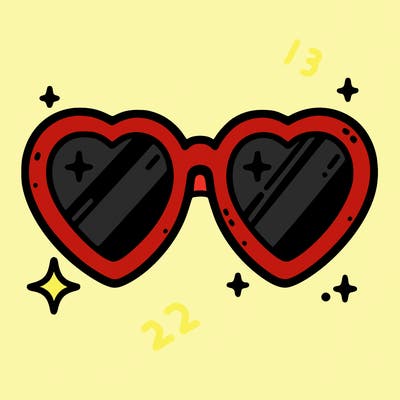 heart shaped glasses