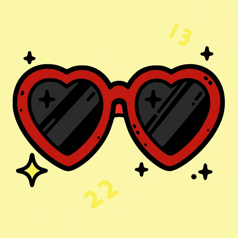 heart shaped glasses