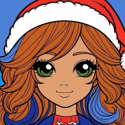 realistic christmas girl