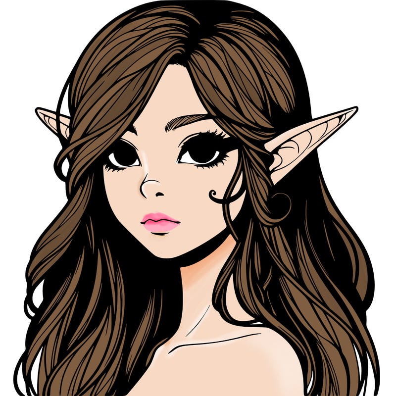 elf girl realistic dark fantasy