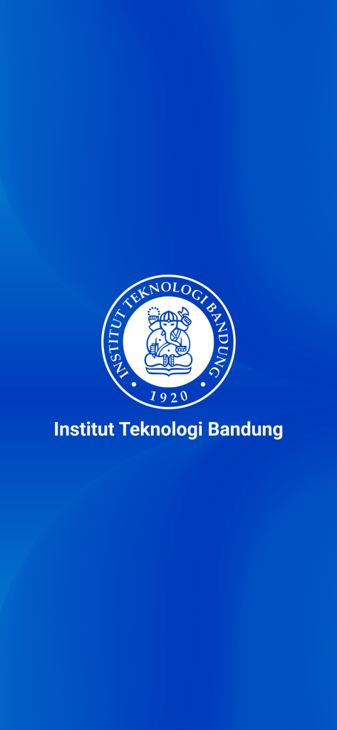 MySIX ITB - MySIX ITB app splash screen featuring the Institut Teknologi Bandung logo on a blue background