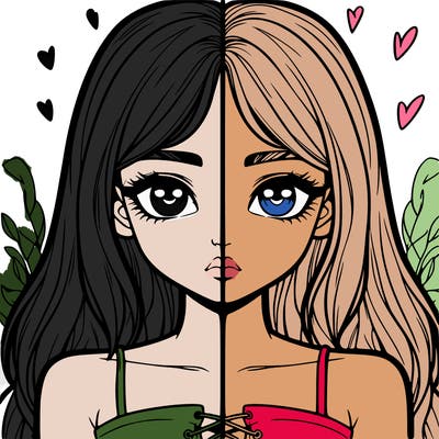 realistic girl split