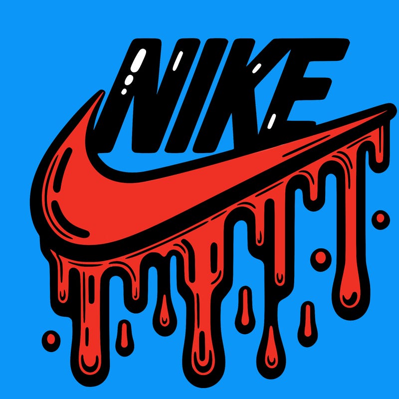 dripping nike logo
