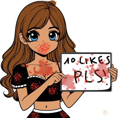 realistic pretty girl holding blank sign