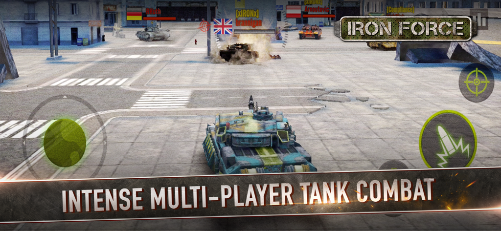 Multiplayer tank combat gameplay in Iron Force