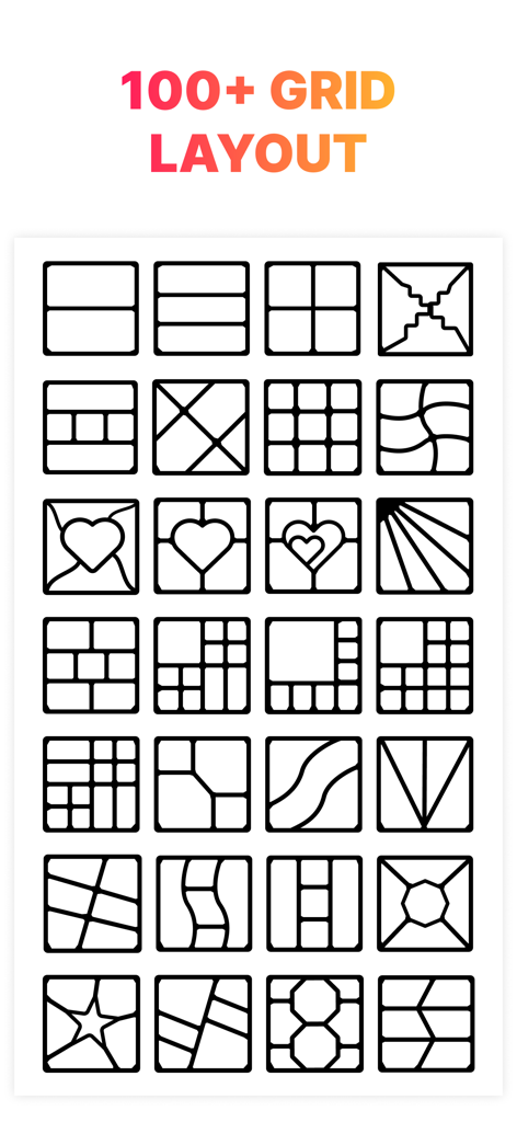 Pic Collage Maker: Photo Frame - A collection of over 100 grid layout templates for creating photo collages