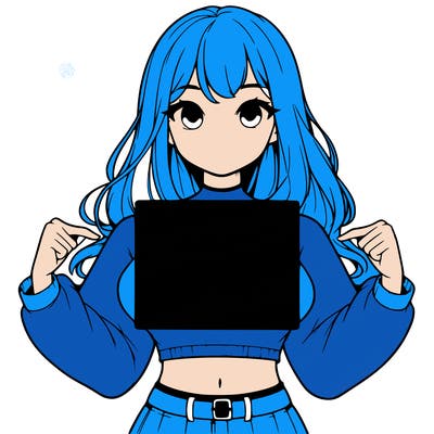 girl holding a blank sign in a long sleeve crop top