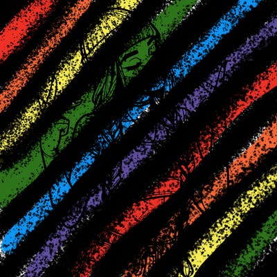 realistic teenage girl with braids and a beanie and crop top doing 🫶🏼