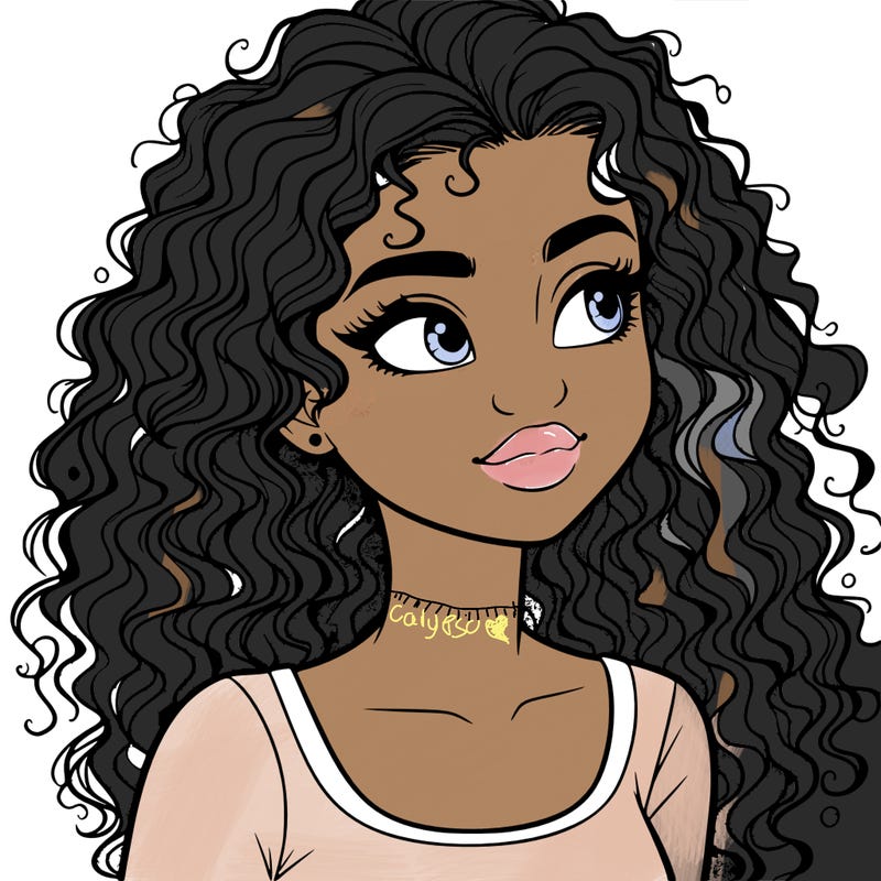 realistic girl with curly hair