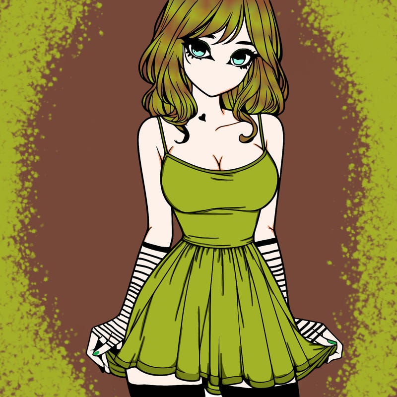 realistic girl in short dress