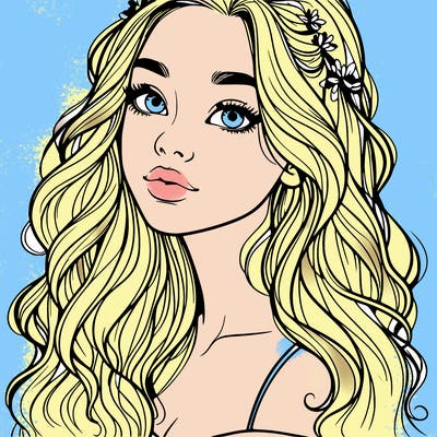 beautiful realistic, teenage girl