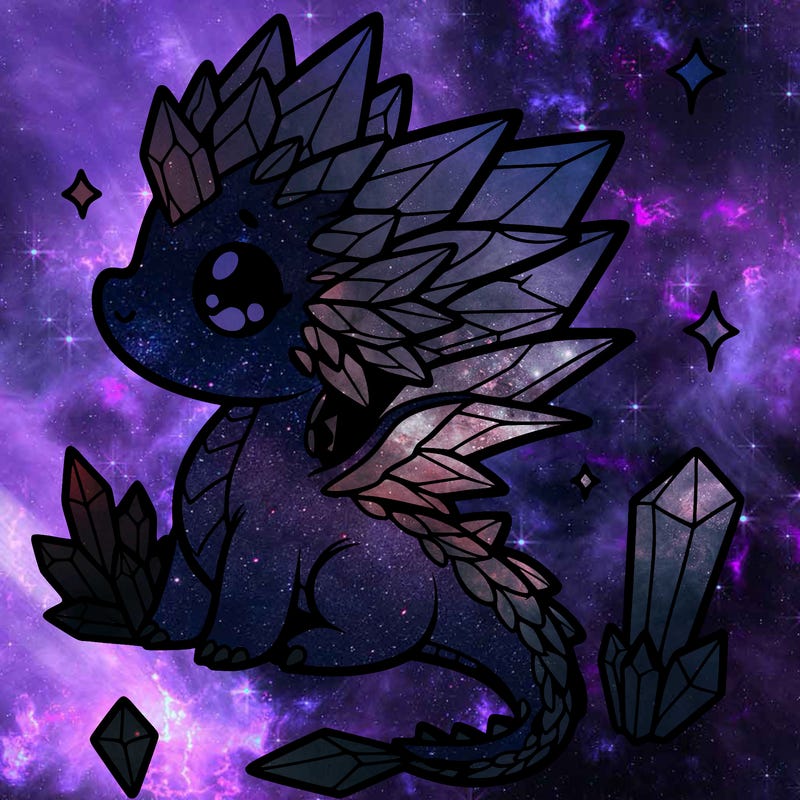little cute crystal dragon
