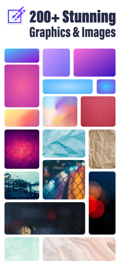 Logo Creator - Logo Maker App - A showcase of over 200 background textures and images for designing custom logos