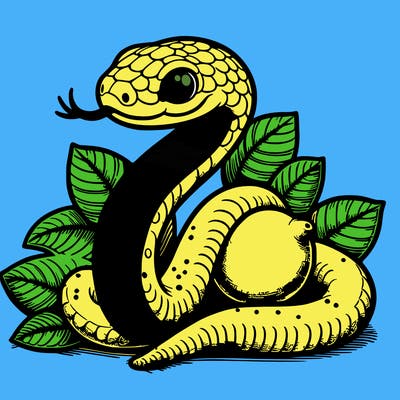 realistic lemon snake