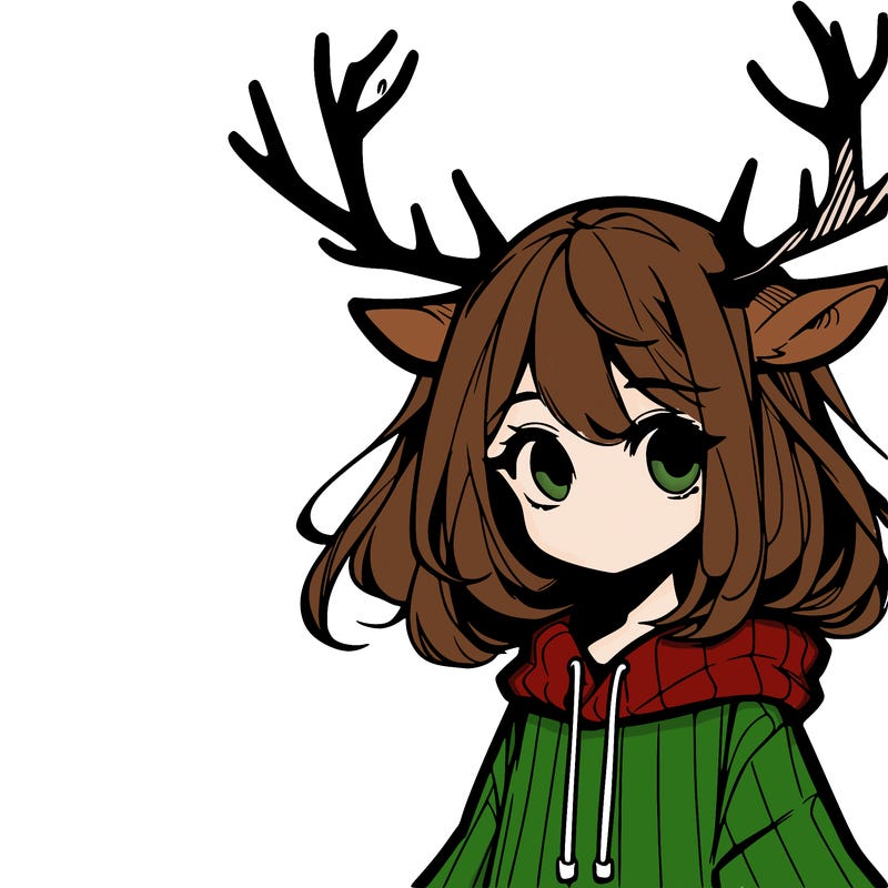 manga character deer antlers