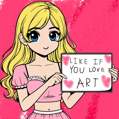 realistic pretty girl holding blank sign