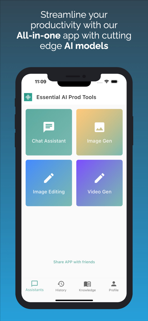 Chat Journey - Pocket AI Buddy - Panel principal de la aplicación Chat Journey que presenta herramientas de asistente de chat de IA, generación de imágenes, edición de imágenes y generación de video.