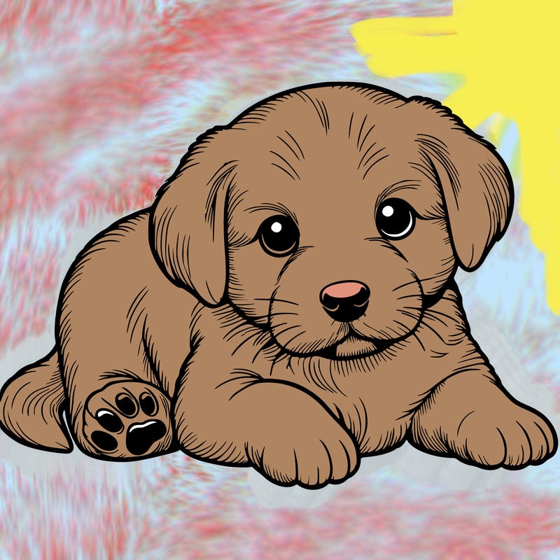 a cute realistic puppy