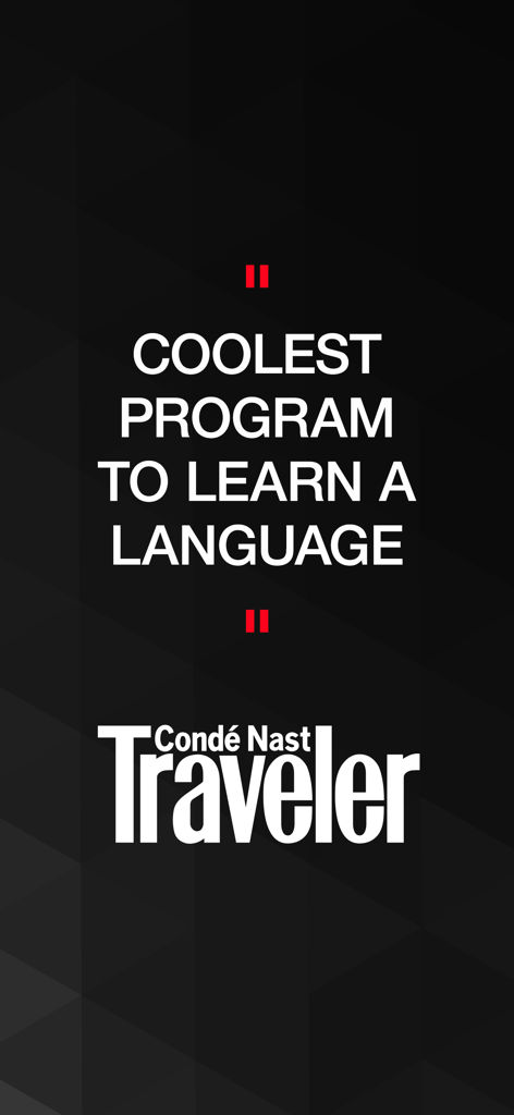 Fluenz - Conde Nast Traveler review calling Fluenz the coolest program to learn a language