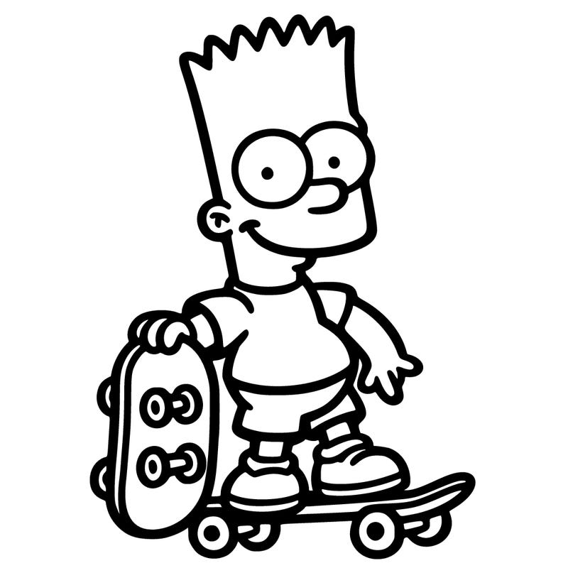 bart simeon with a skateboard