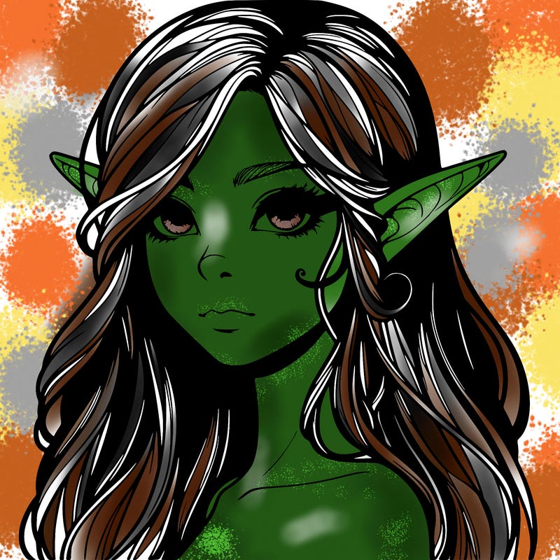 elf girl realistic dark fantasy