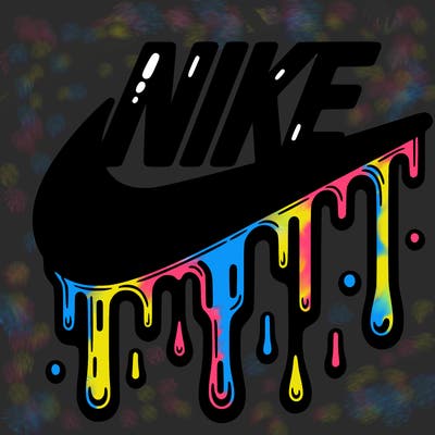 dripping nike logo