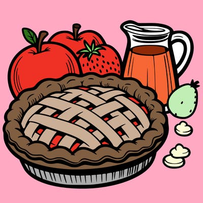 a pie of food